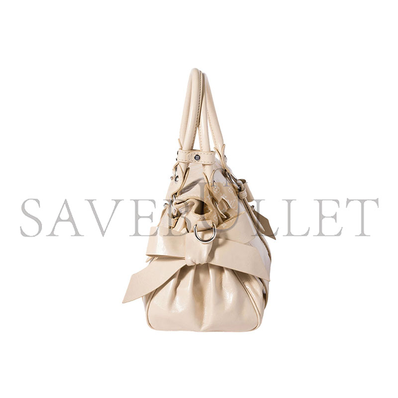 MIU MIU SHINY LEATHER TOP-HANDLE BAG 5BA327 (27*16*13cm)